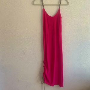 Handmade in Mexico 100% Silk Fushia dress